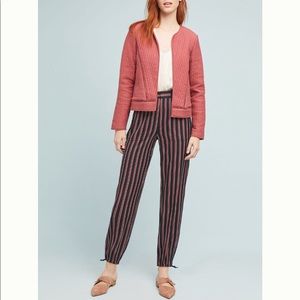 Anthropologie Silky striped  Joggers